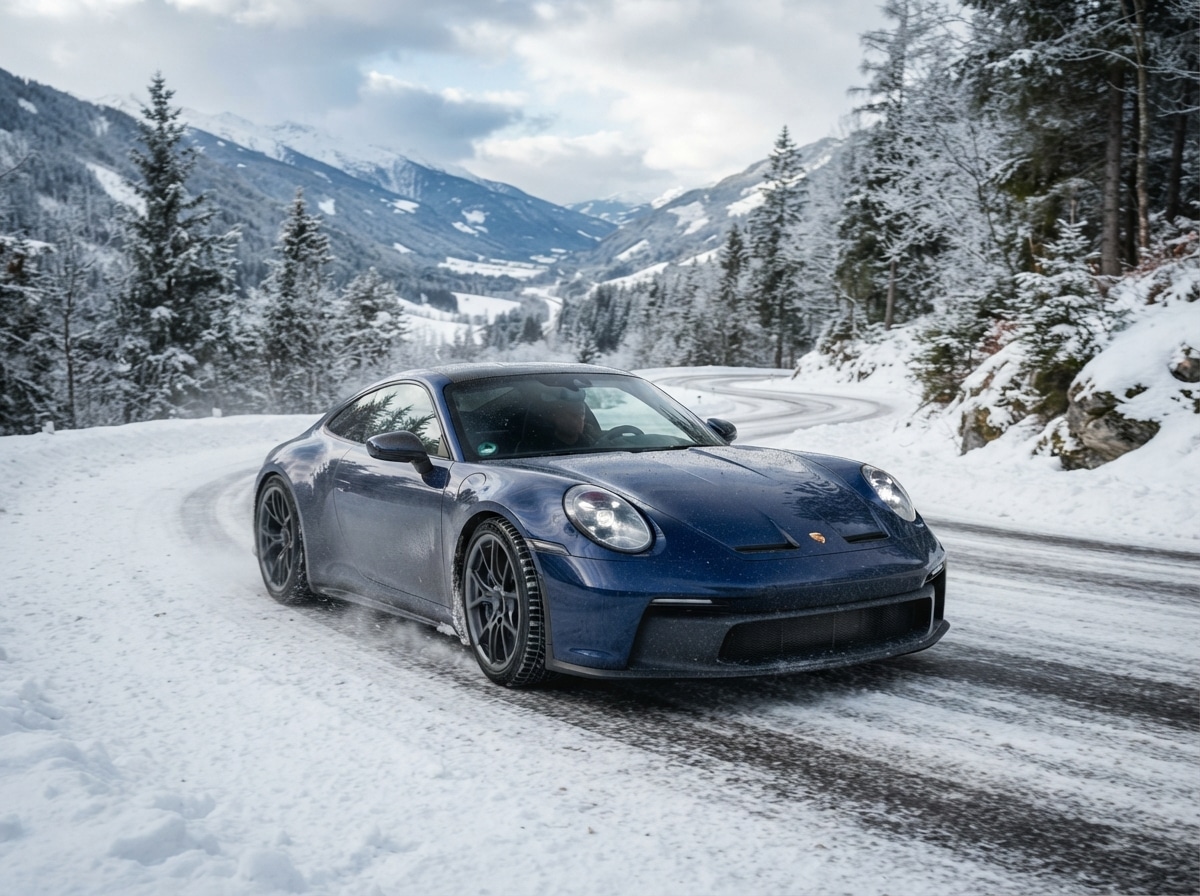 Sportwagen im Winter fahren