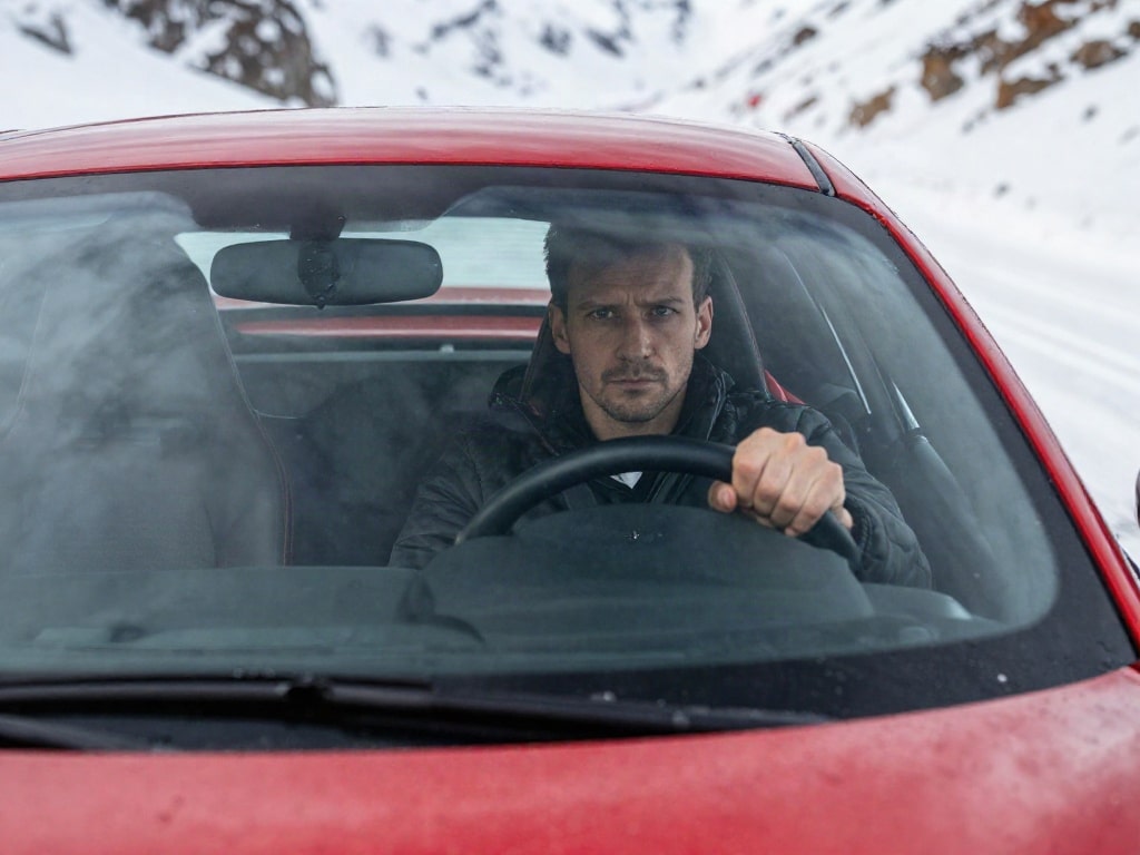 Sportwagen im Winter fahren